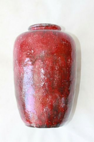 Emile Decoeur Vase Pottery France French Art Deco Signed Signe Red Glazed