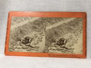 Civil War Stereoview Of A Dead Confederate Soldier Trenches Of Petersburg 1865