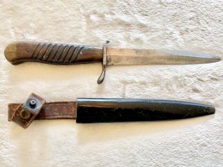 Ww1 / Ww2 German Trench Knife / Fighting Knife / Boot Knife