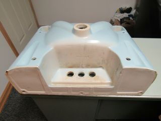Antique Vtg Homart 20 Aqua Blue Bathroom Sink JULY 22 1953 FRESHP 10