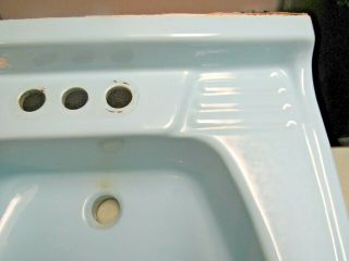 Antique Vtg Homart 20 Aqua Blue Bathroom Sink JULY 22 1953 FRESHP 4