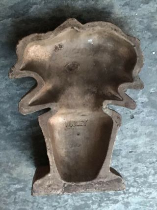 Antique Cast - Iron Doorstop Flowers Marked HUBLEY 289 10