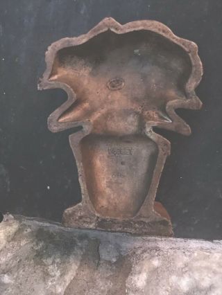 Antique Cast - Iron Doorstop Flowers Marked HUBLEY 289 8