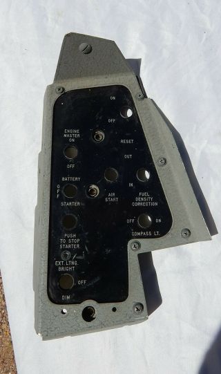Usaf F - 86 Sabre Jet Fighter Pilots Cockpit Right Side Engine Start Control Panel