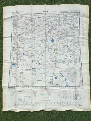 Cold War Issue 1950s British RAF SAS Russia Uralsk Silk Escape Map 3