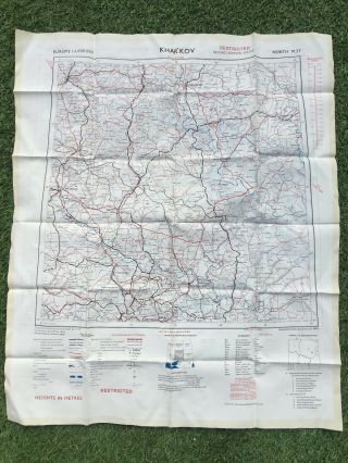 Cold War Issue 1950s British Raf Sas Russia Rostov Silk Escape Map