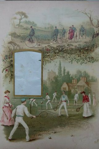 STUNNING EARLY SPORTING MUSICAL PHOTO ALBUM TENNIS CRICKET RUGBY GOLF FOOTBALL 7