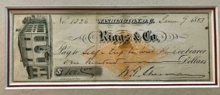 Gen.  William T.  Sherman signed check display 2