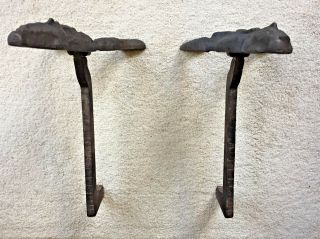 Vintage Cast Iron Walking Colonial Men Andirons End Irons Virginia Metalcrafters 4