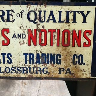 Early 1900s H H Roberts Trading Co Advertising Embossed Tin Sign Union Suits PA 3