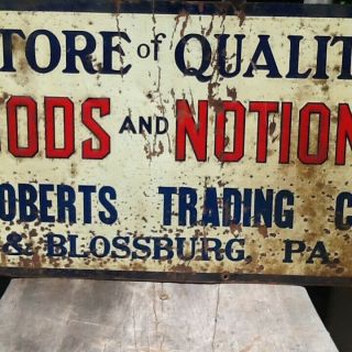 Early 1900s H H Roberts Trading Co Advertising Embossed Tin Sign Union Suits PA 4
