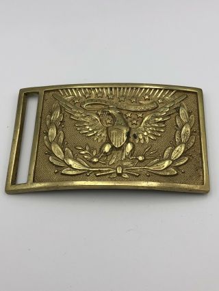 Civil War Era Military E.  Pluribus Unum Eagle Shield Brass Belt Buckle Marked L3