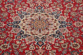Vintage RED Traditional Floral Hand - Knotted Persian Area Rug Oriental Wool 10x13 3
