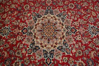 Vintage RED Traditional Floral Hand - Knotted Persian Area Rug Oriental Wool 10x13 4
