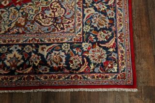 Vintage RED Traditional Floral Hand - Knotted Persian Area Rug Oriental Wool 10x13 5