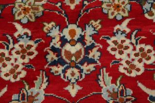 Vintage RED Traditional Floral Hand - Knotted Persian Area Rug Oriental Wool 10x13 6