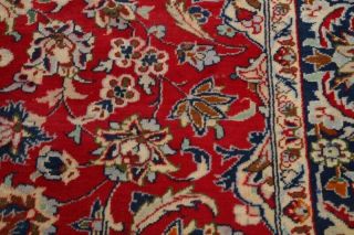 Vintage RED Traditional Floral Hand - Knotted Persian Area Rug Oriental Wool 10x13 7