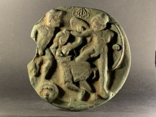 Ancient Greek Bronze Plaque Depicting Abduction Of Helen Of Troy Circa 600 - 300bc