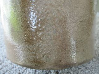 Antique Crock Stoneware A P DONAGHHO One Gallon Cobalt Decorated Tan Salt Glaze 4