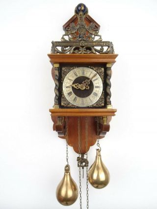 Zaanse Dutch Wall Clock Vintage (warmink Junghans Hermle Kienzle Era)