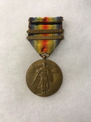 Ww1 Us Victory Medal With 2 Clasp (d553