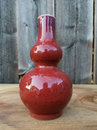 Estate Old House Chinese Antique Qing Qianlong Ox blood Red Vase Asian China 6