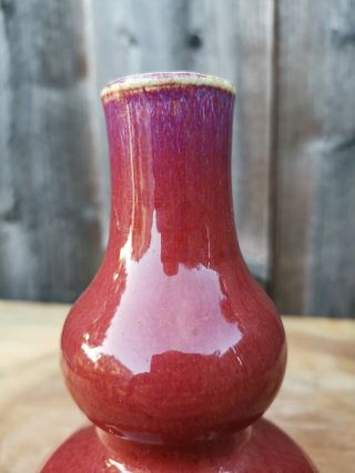 Estate Old House Chinese Antique Qing Qianlong Ox blood Red Vase Asian China 8