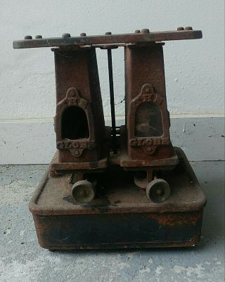 Antique July 28th 1885 Cast Iron Stove For Sad Iron Heater Tabletop Burner