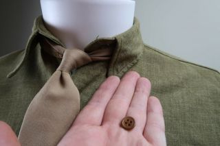 WW2 soldier dress uniform shirt & tie military US Army OD 88th Infantry division 7
