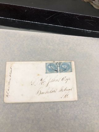 1863 Jan 16 CIVIL WAR CONFEDERATE 2 Letters To Brothers 2 Stamps Scott’s 6 6