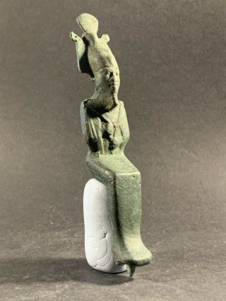 Unique & Rare Bronze Statue Of Ancient Egyptian God Osiris - Circa 600 - 300 Bce