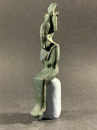 UNIQUE & RARE BRONZE STATUE OF ANCIENT EGYPTIAN GOD OSIRIS - CIRCA 600 - 300 BCE 7