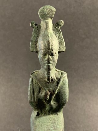 UNIQUE & RARE BRONZE STATUE OF ANCIENT EGYPTIAN GOD OSIRIS - CIRCA 600 - 300 BCE 9