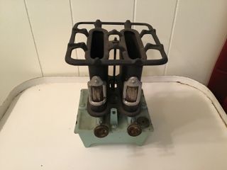 Antique Cast Iron Dual Burner Sad Iron/heating Stove.