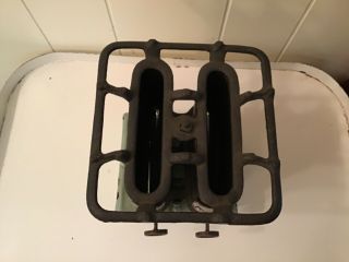Antique Cast Iron Dual Burner SAD Iron/Heating Stove. 2