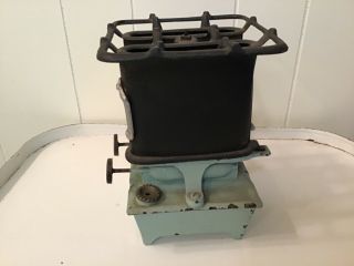 Antique Cast Iron Dual Burner SAD Iron/Heating Stove. 6