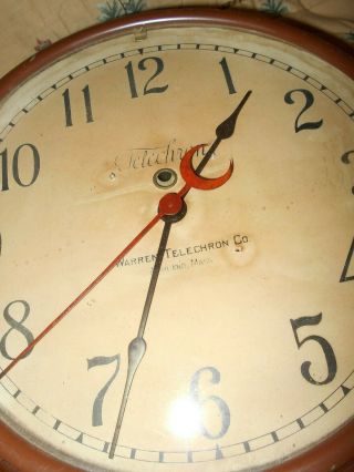 Telechron Art Deco School Clock Industrial Electric 16 