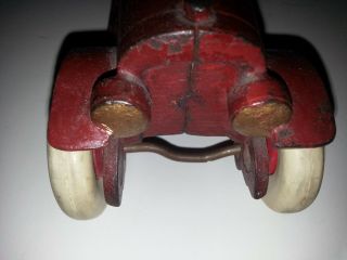Antique Kenton Toys Cast Iron Fire Pump Truck Toy with Driver 7