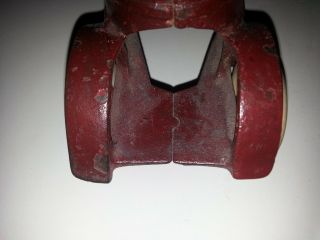 Antique Kenton Toys Cast Iron Fire Pump Truck Toy with Driver 8