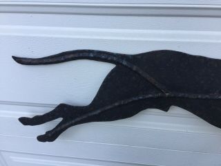 Antique Vtg 1800s Black Greyhound Dog Iron Weather Vane 36” X 41” England Old 6