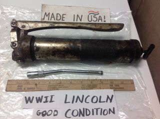 Jeep Wwii Lincoln Grease Gun Good Condtion Gpw G - 503 Collectible