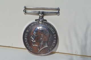 Fine Wwi British War Silver Medal Georgivs V Britt.  Omn Rex Et Ind Imp 1914 - 1918
