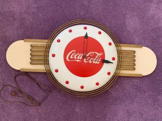 Orginal Coca Cola Art Deco Clock 1040 