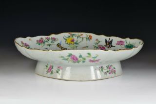 19th Century Chinese Export Famille Rose Porcelain Footed Serving Platter 4