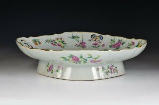 19th Century Chinese Export Famille Rose Porcelain Footed Serving Platter 5