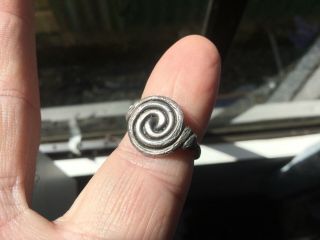 Ancient/early Medieval Silver Spiral Ring