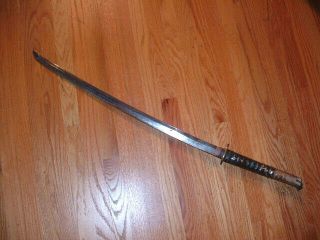 SA646 Japanese Samurai Sword: IJA WW - II Army Gunto w Old Blade Project Piece 2