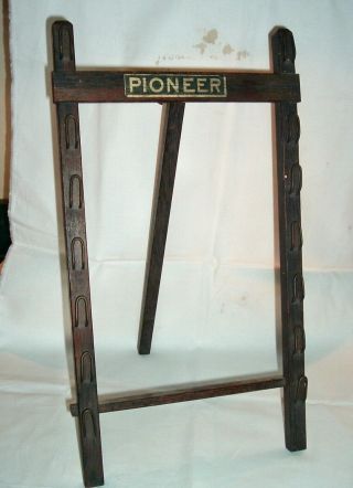 Antique 19th Century Oak Country Store Rack / Display Pioneer - Seed Packets ?