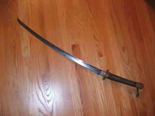 SA645 Japanese Samurai Sword: IJA WW - II Army Gunto w Old Blade Project Piece 2