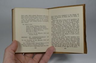 1922 Extracts of Proceedings GRAND LODGE F&AM York Mason Mini - Book RARE 10
